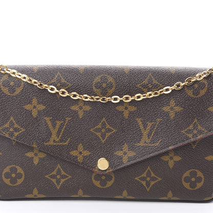 Louis Vuitton Monogram Pochette Felicie Chain Wallet Fuchsia 12 of 15