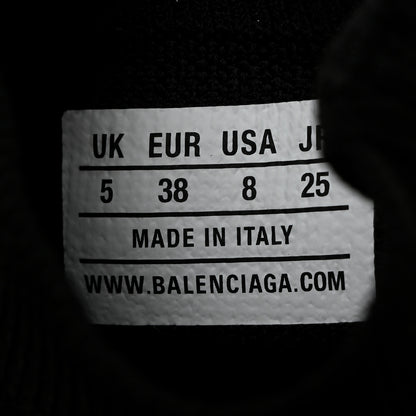 Balenciaga Neoprene Knit Womens Speed Graffiti Sneakers 38 Black White 7 of 9