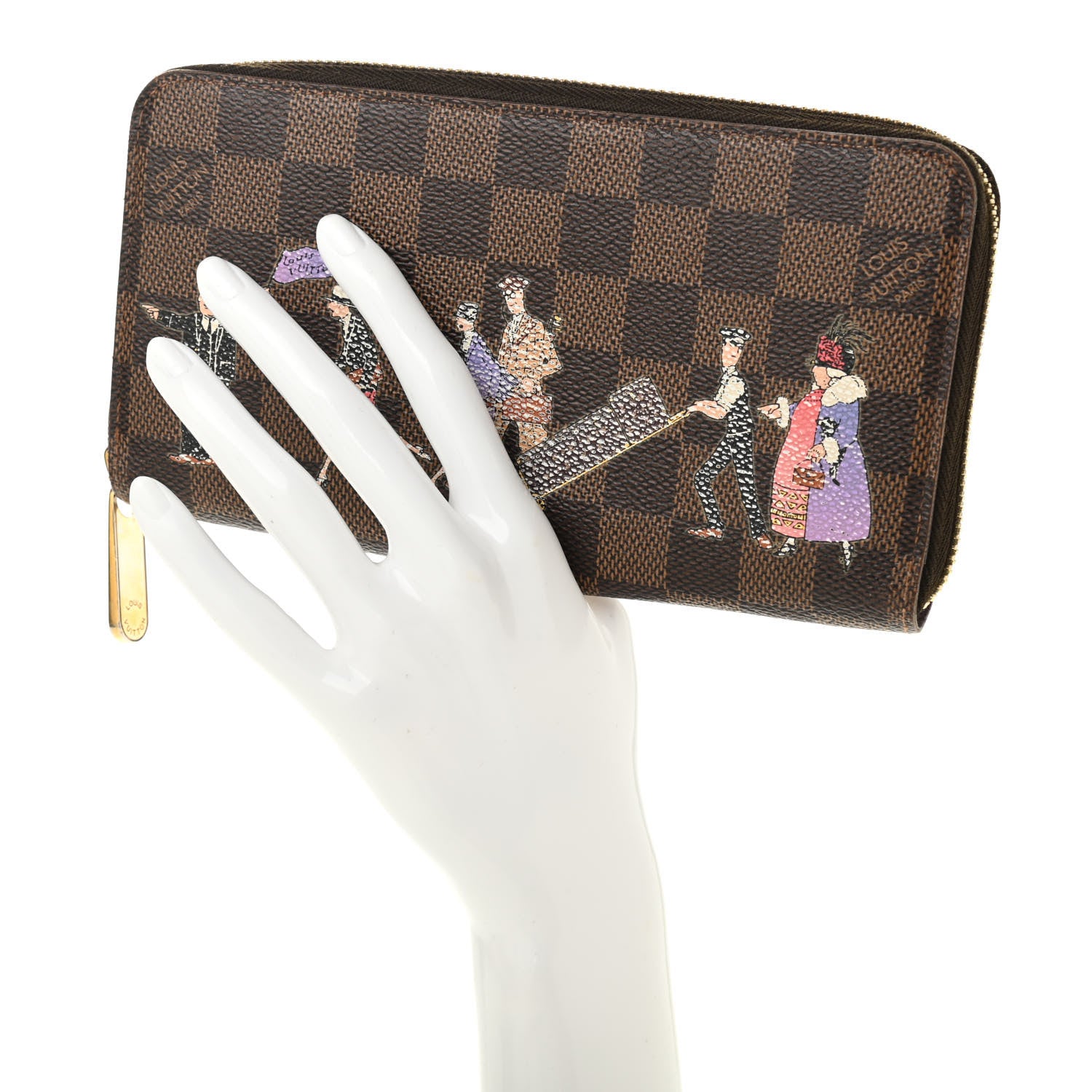Louis Vuitton Damier Ebene Illustre Zippy Wallet Violet 2 of 12