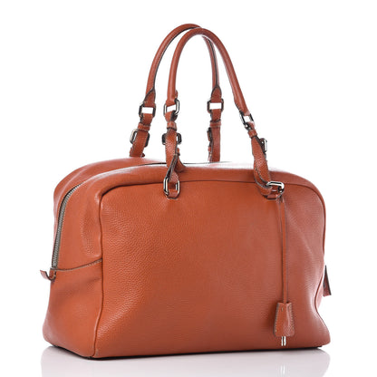 Prada Vitello Daino Logo Bowler Rame 3 of 19