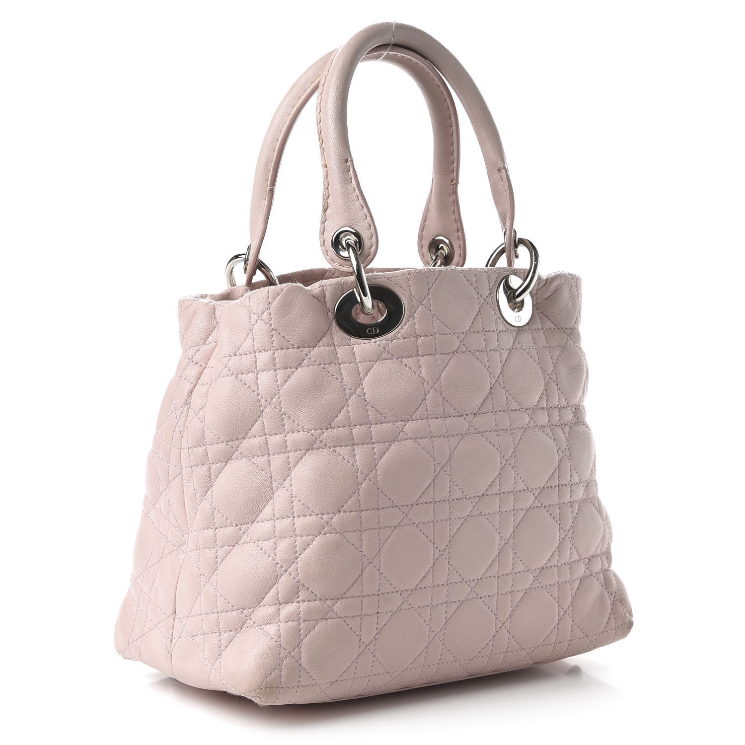 Christian Dior Lambskin Cannage Small Soft Lady Dior Light Pink 3 of 11