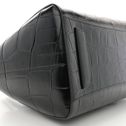 Givenchy Calfskin Crocodile Embossed Medium Lock Antigona Black 9 of 12
