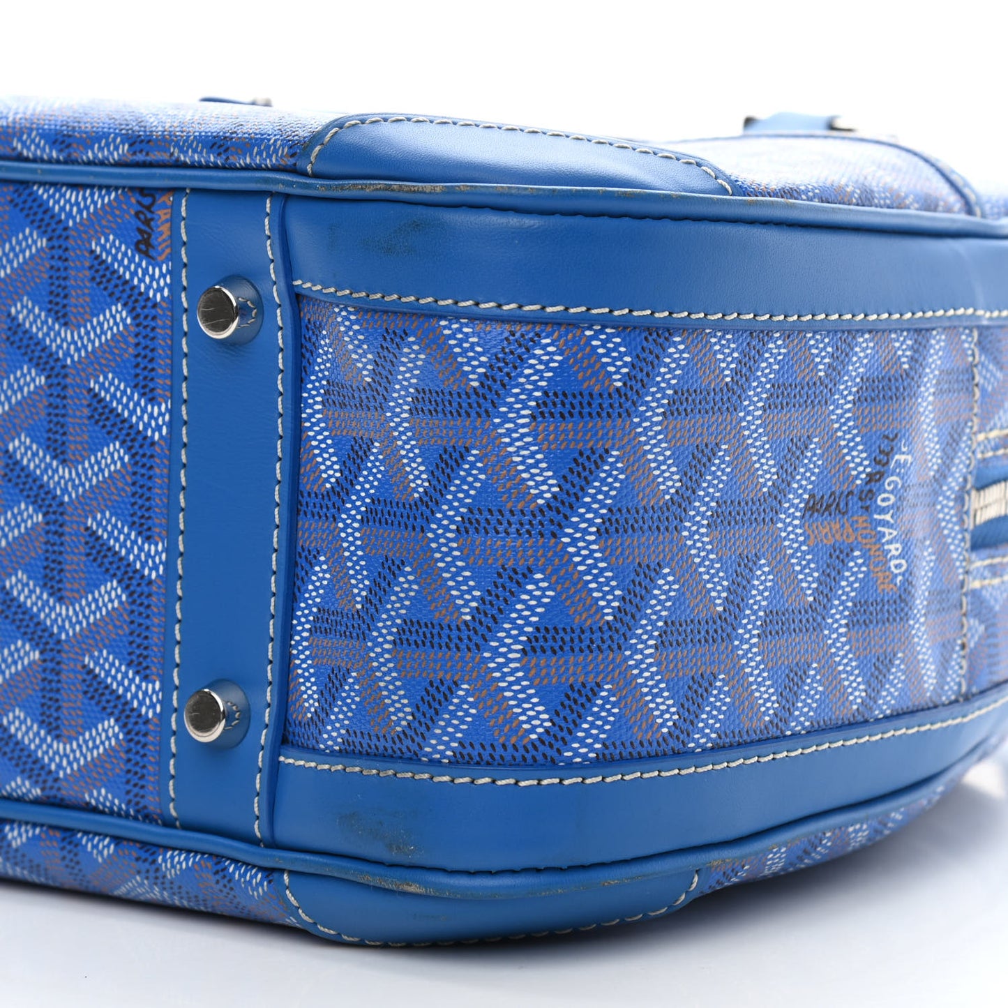 Goyardine Saint Jeanne MM Bowler Blue