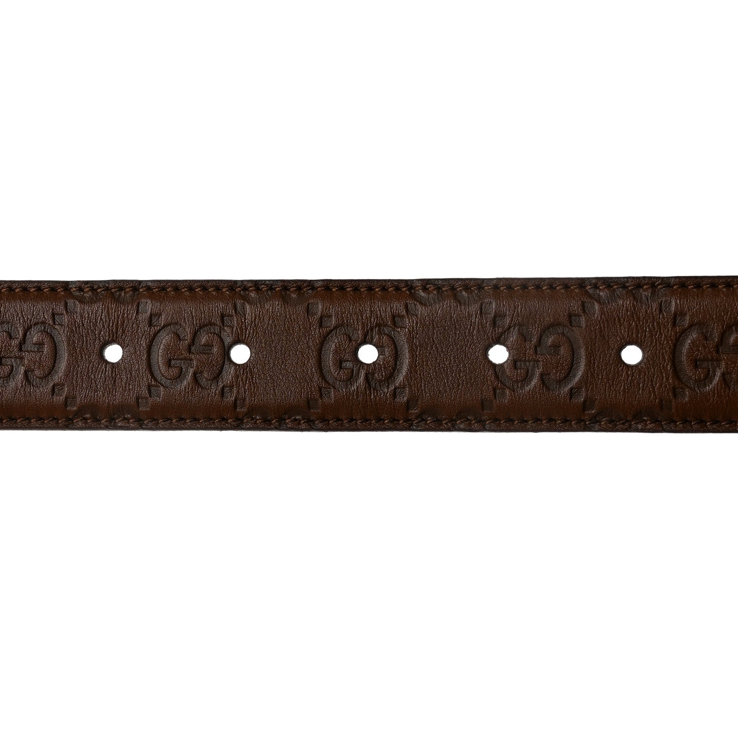 Gucci Guccissima Interlocking G Belt 85 34 Chocolate 5 of 5