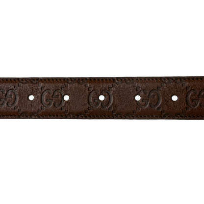 Gucci Guccissima Interlocking G Belt 85 34 Chocolate 5 of 5