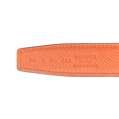 Hermes Swift Epsom 24mm Mini Constance H Belt 70 28 Black Orange 3 of 5