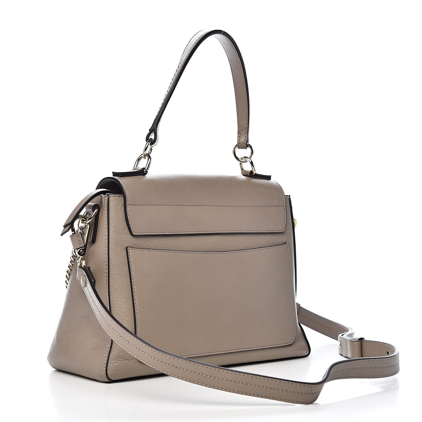 Calfskin Small Faye Day Shoulder Bag Motty Grey