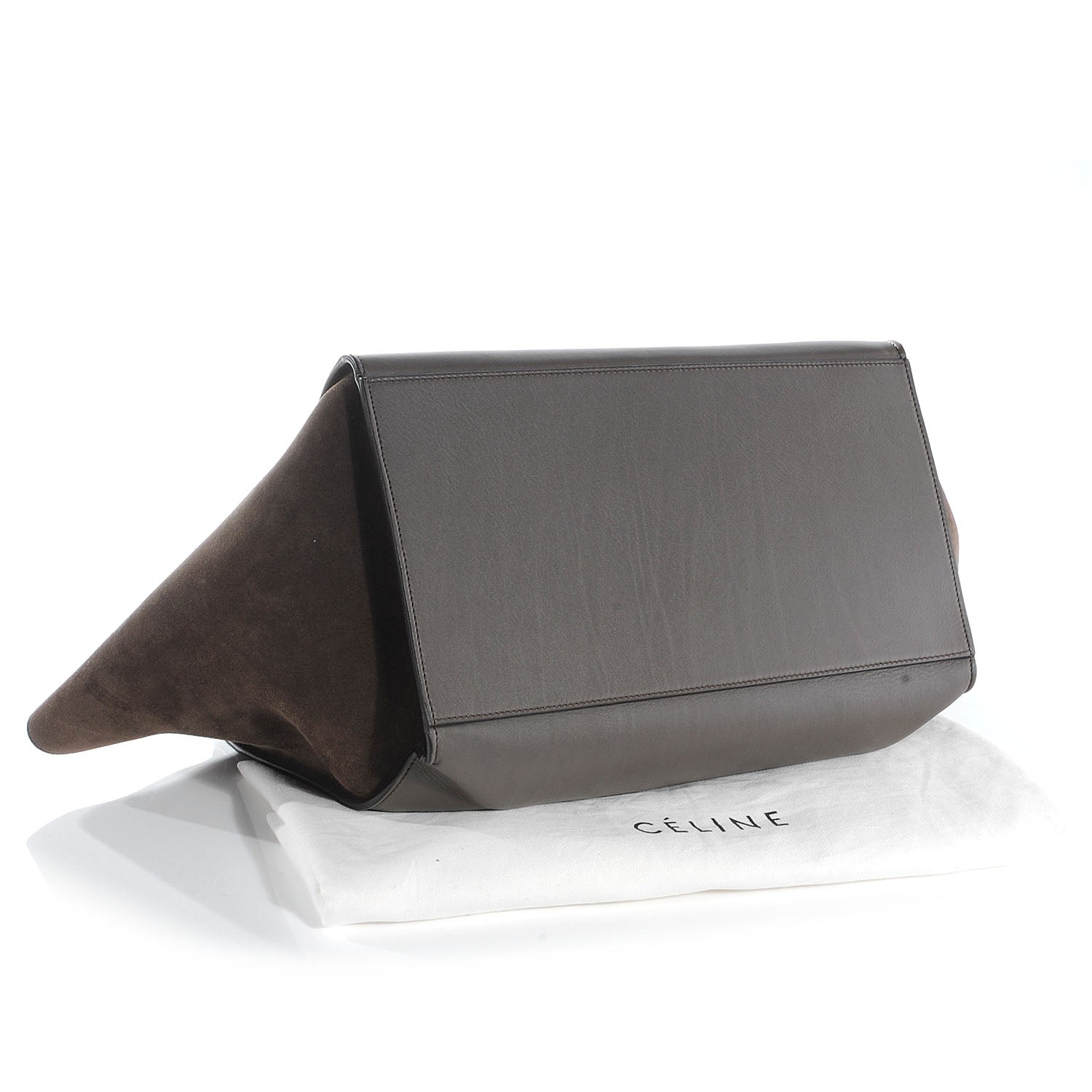 Celine Calfskin and Suede Large Tri-Color Trapeze Granite 4 of 7