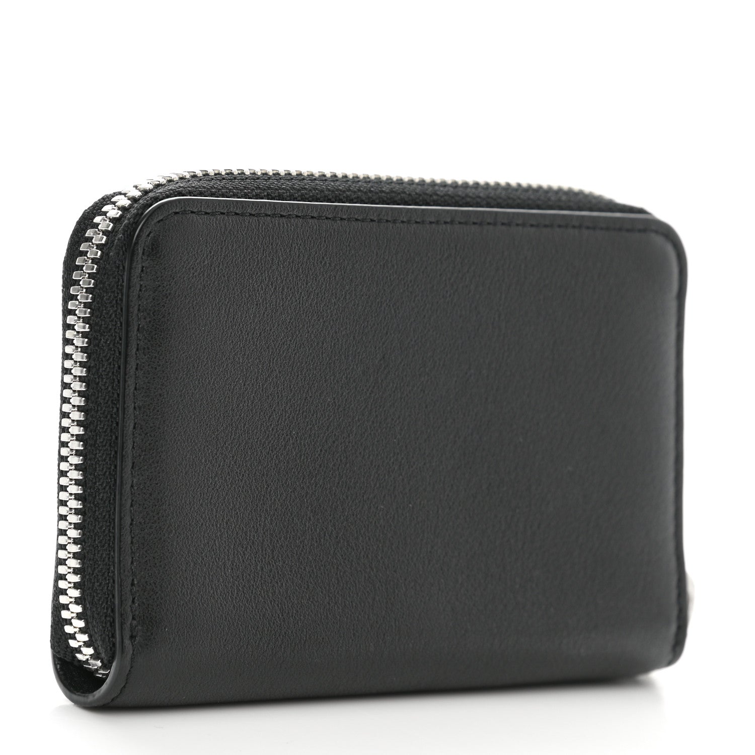 MCM Calfskin Studded Robot Zip Around Wallet Black 3 of 7