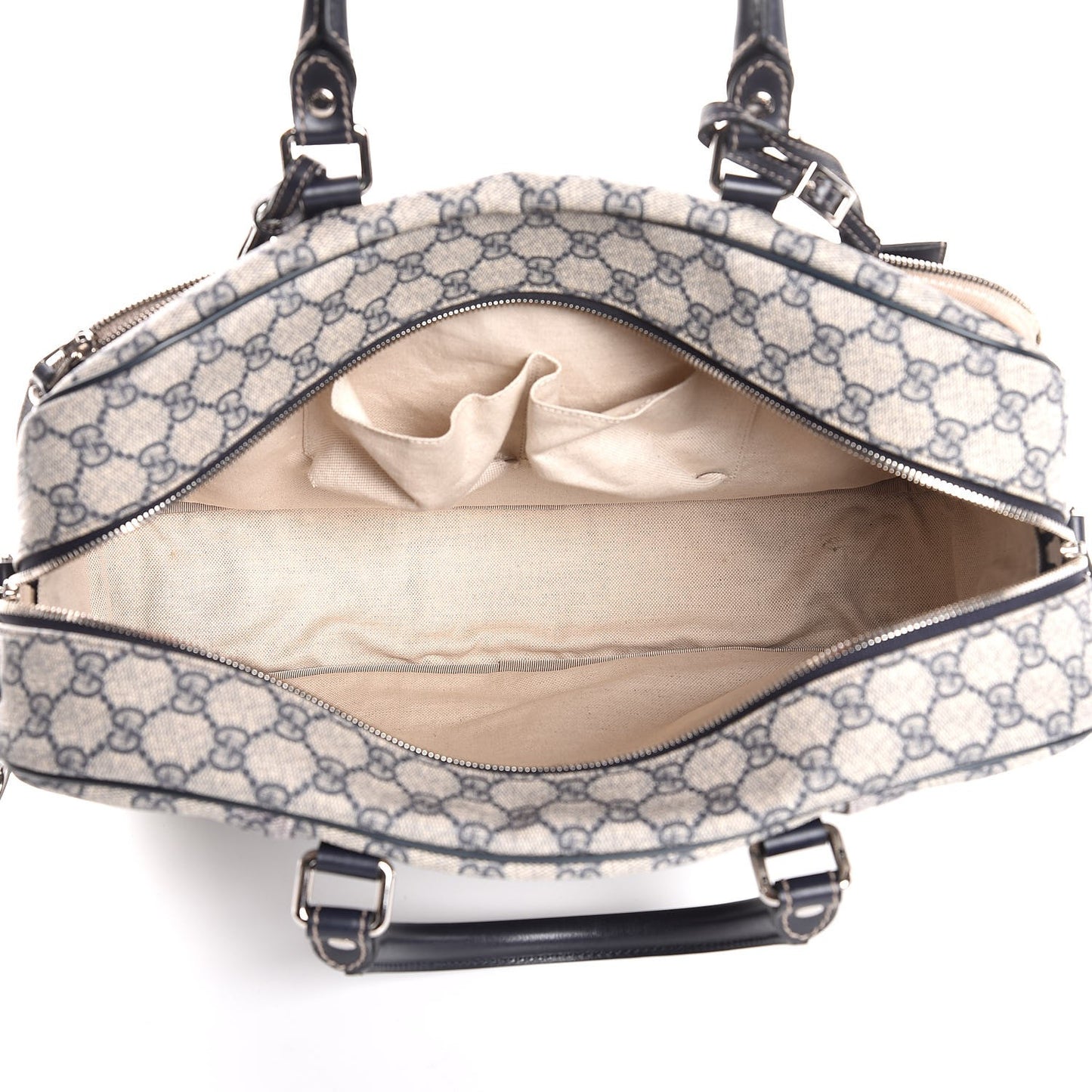 GG Plus Monogram Medium Travel Bag Navy