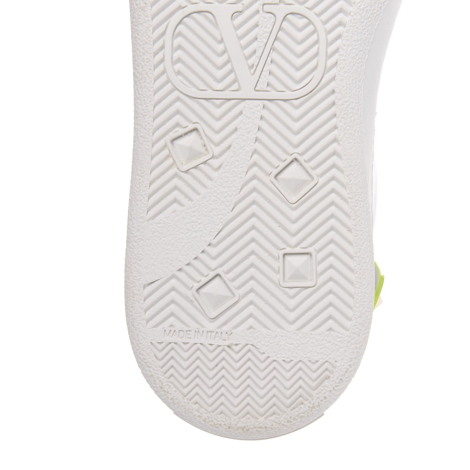 Valentino Garavani Calfskin Womens Backnet Sneakers 36 White Fluo Yellow 7 of 9