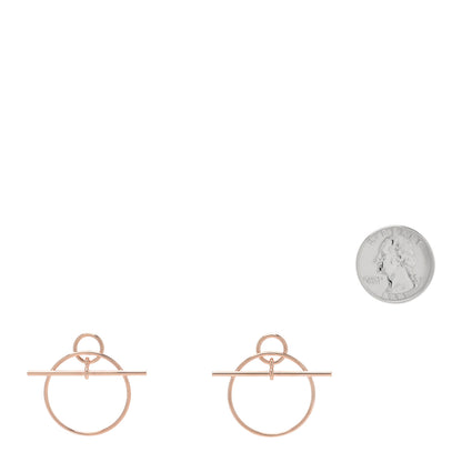 Hermes 18K Rose Gold PM Loop Earrings 2 of 4