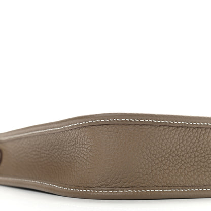 Hermes Taurillon Clemence Amazone Evelyne TPM Etoupe Bleu Indigo 8 of 9