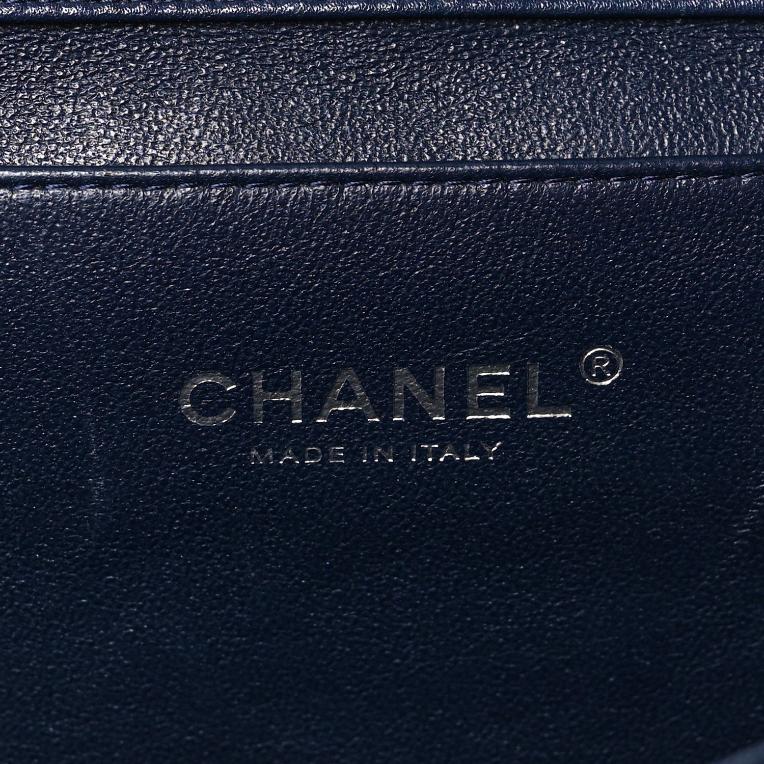 Chanel Lambskin Quilted Clutch With Chain Flap Navy 5 of 7