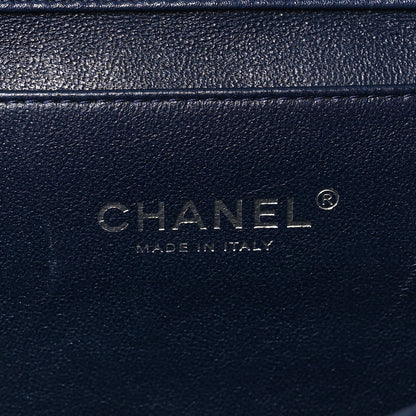 Chanel Lambskin Quilted Clutch With Chain Flap Navy 5 of 7