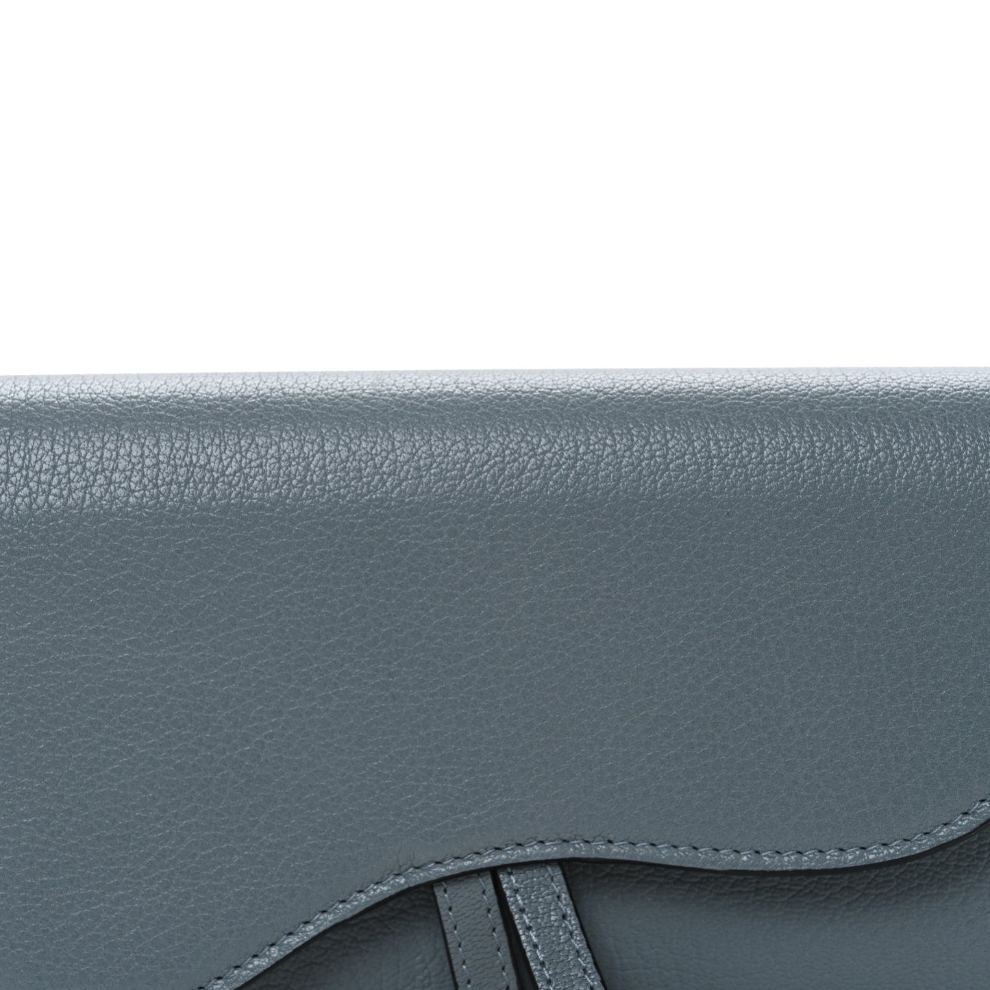Goatskin Saddle Wallet Cloud Blue