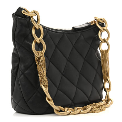 Chanel Lambskin Quilted CC Chain Hobo Black 3 of 14