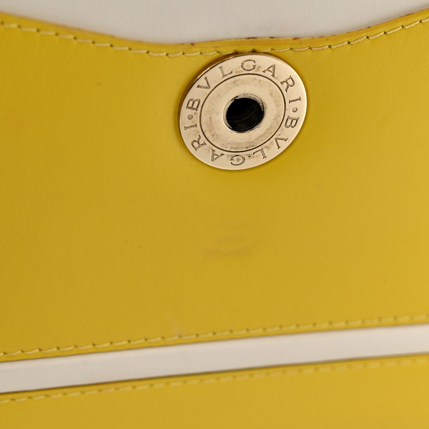 Calfskin Serpenti Forever Top Handle Yellow White
