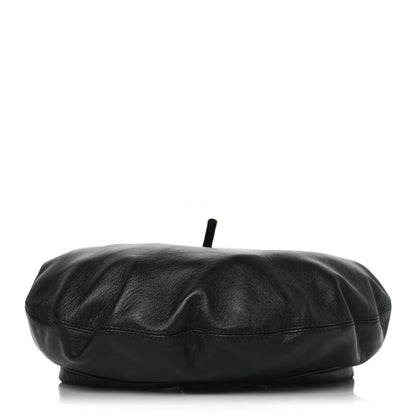 Christian Dior Lambskin D-Dream Beret 58 Black 1 of 6