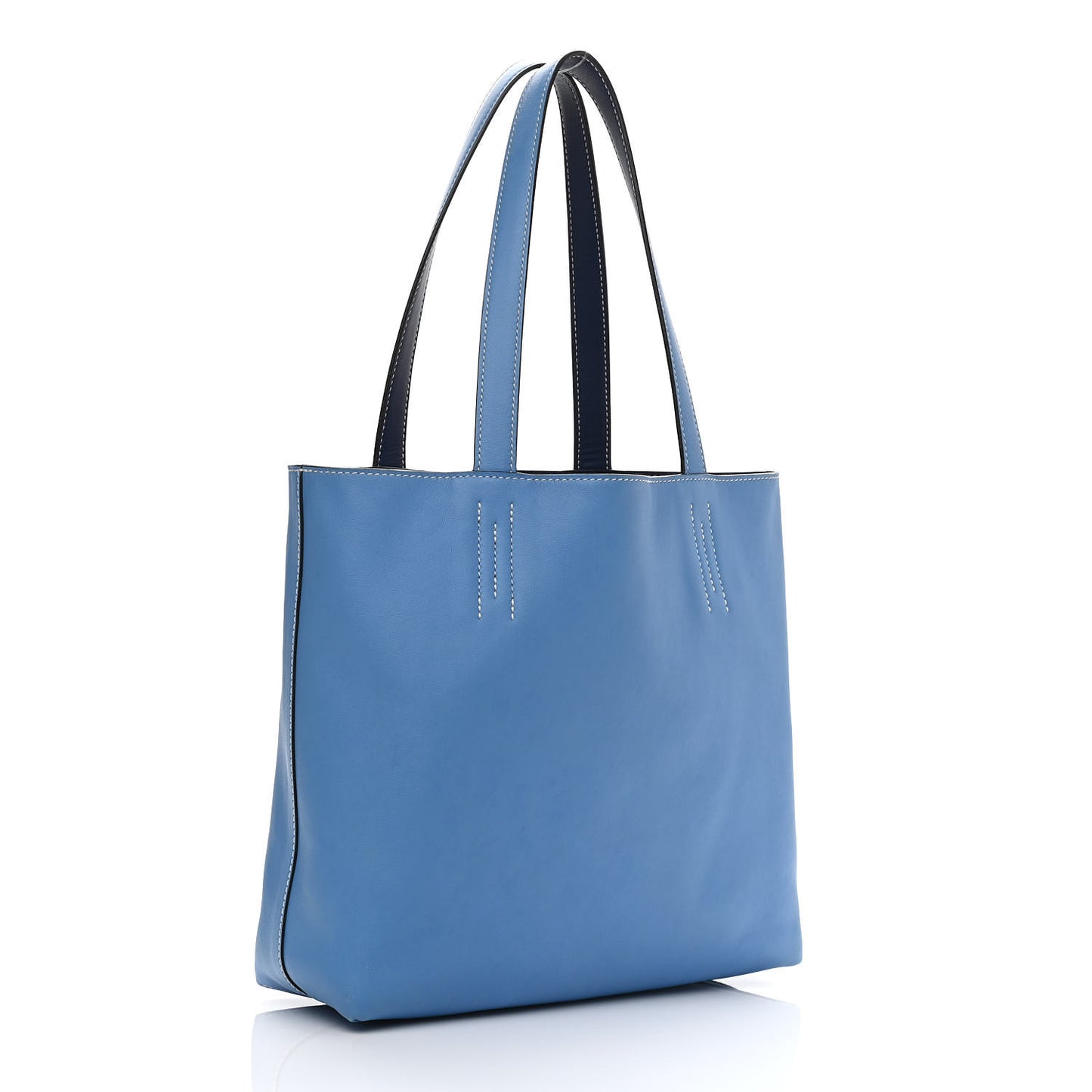 Veau Sikkim Double Sens 28 Reversible Tote Bleu Sapphire Bleu Paradis