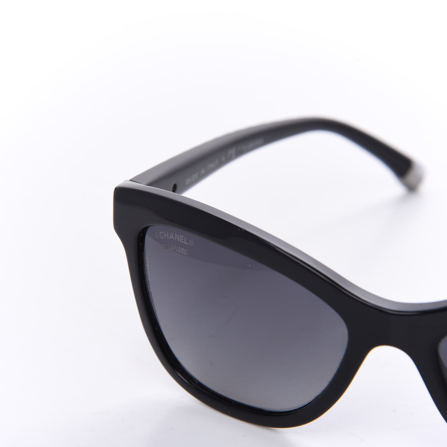 Chanel Polarized CC Cat Eye Sunglasses 5330 Black 8 of 9