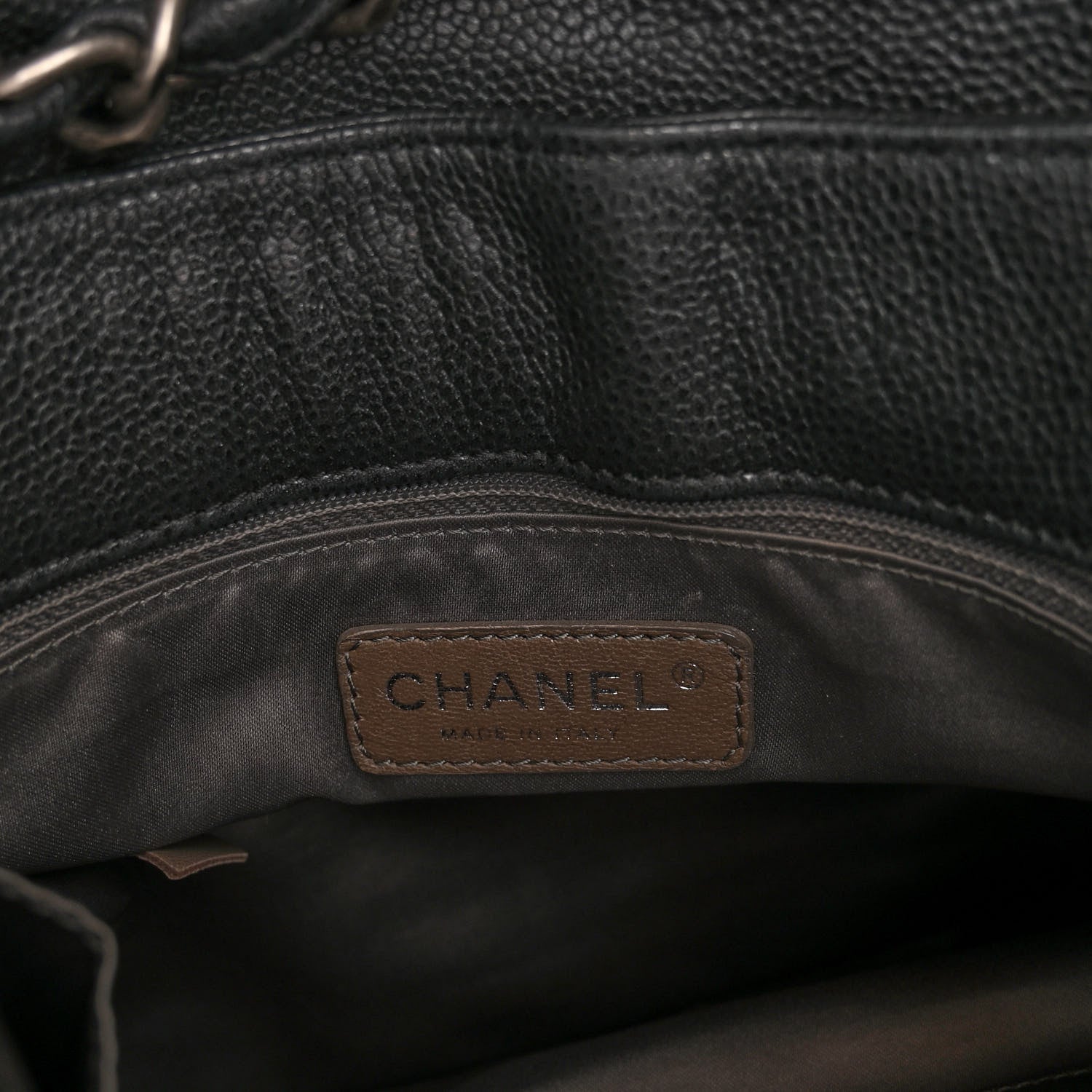 Chanel Glazed Caviar Coco Rider Flap Hobo Dark Grey 6 of 10