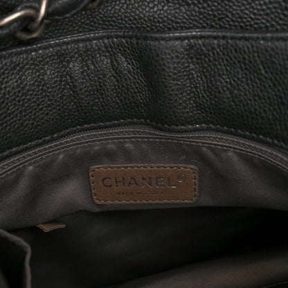 Chanel Glazed Caviar Coco Rider Flap Hobo Dark Grey 6 of 10