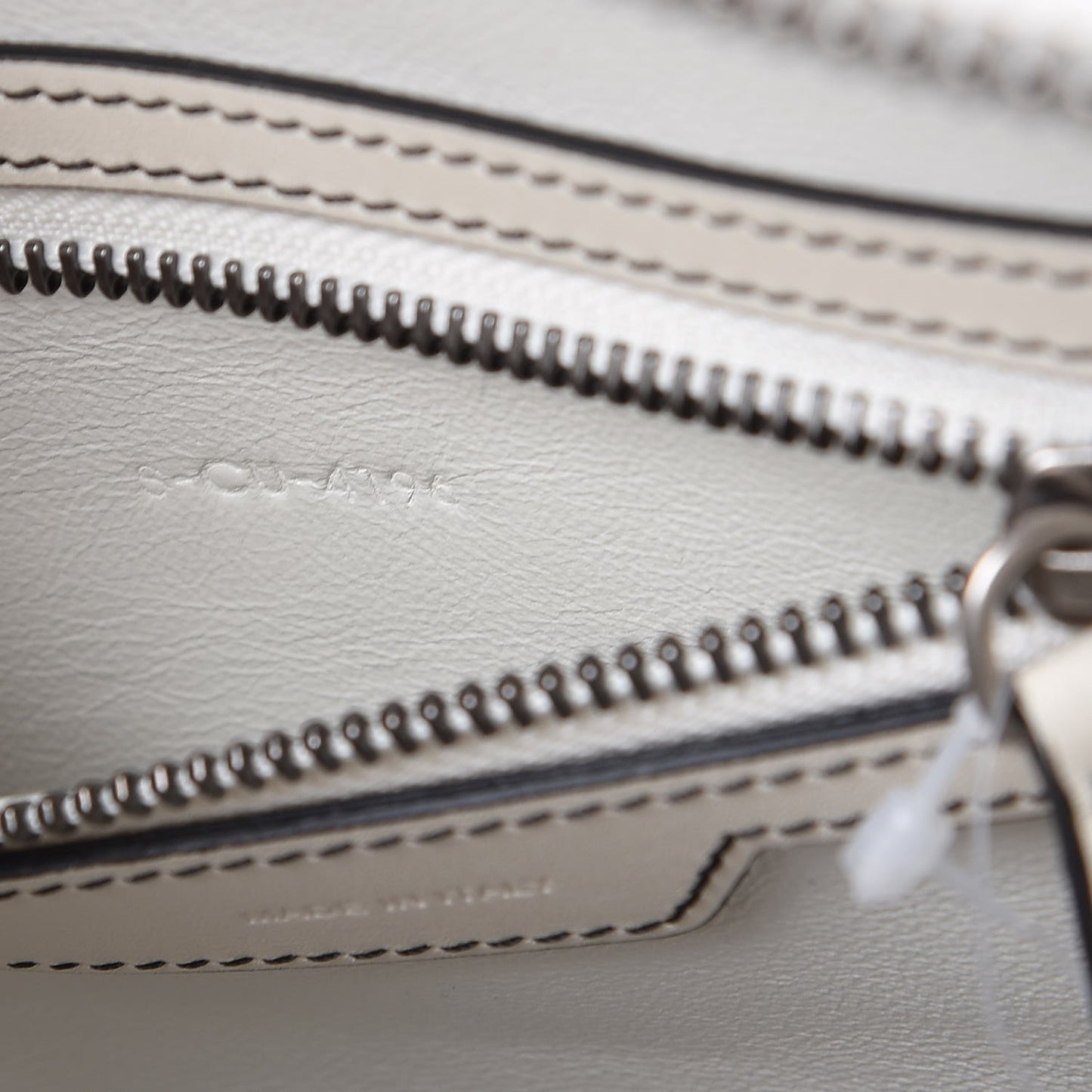 Satin Calfskin Micro Debossed Luggage White