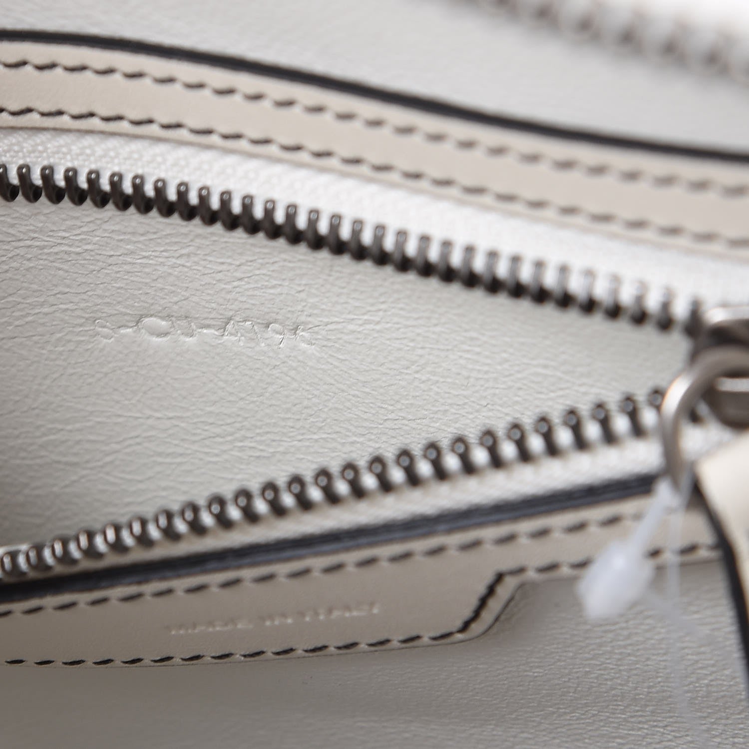 Celine Satin Calfskin Micro Debossed Luggage White 8 of 9