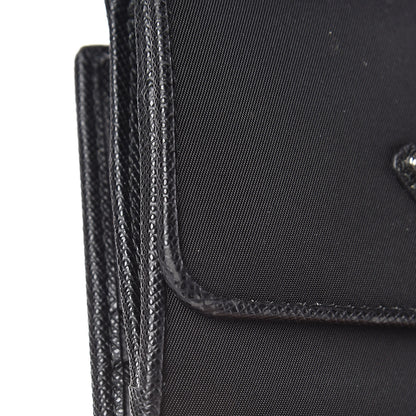 Prada Tessuto Nylon Vela Saffiano Wallet Black 7 of 11