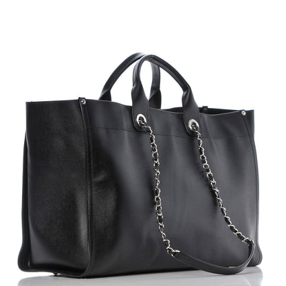 Chanel Caviar Extra Large Studded Deauville Tote Black 3 of 7