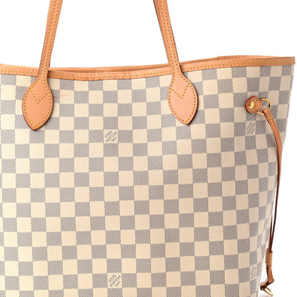 Louis Vuitton Damier Azur Neo Neverfull MM Rose Ballerine 10 of 11