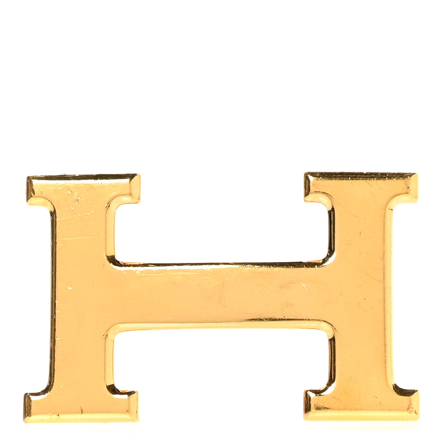 Hermes Polished 32mm H Belt Buckle Gold 1 of 4