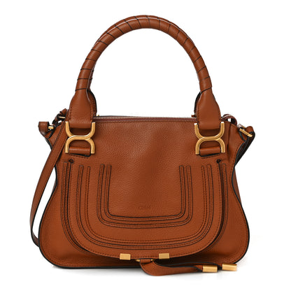 Chloe Calfskin Small Marcie Satchel Tan 1 of 10