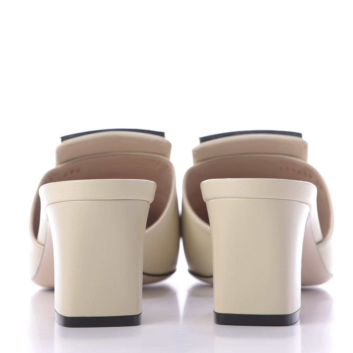 Gucci Malaga Kid Crystal Square G Madelyn Mules 42 Vintage White 5 of 12