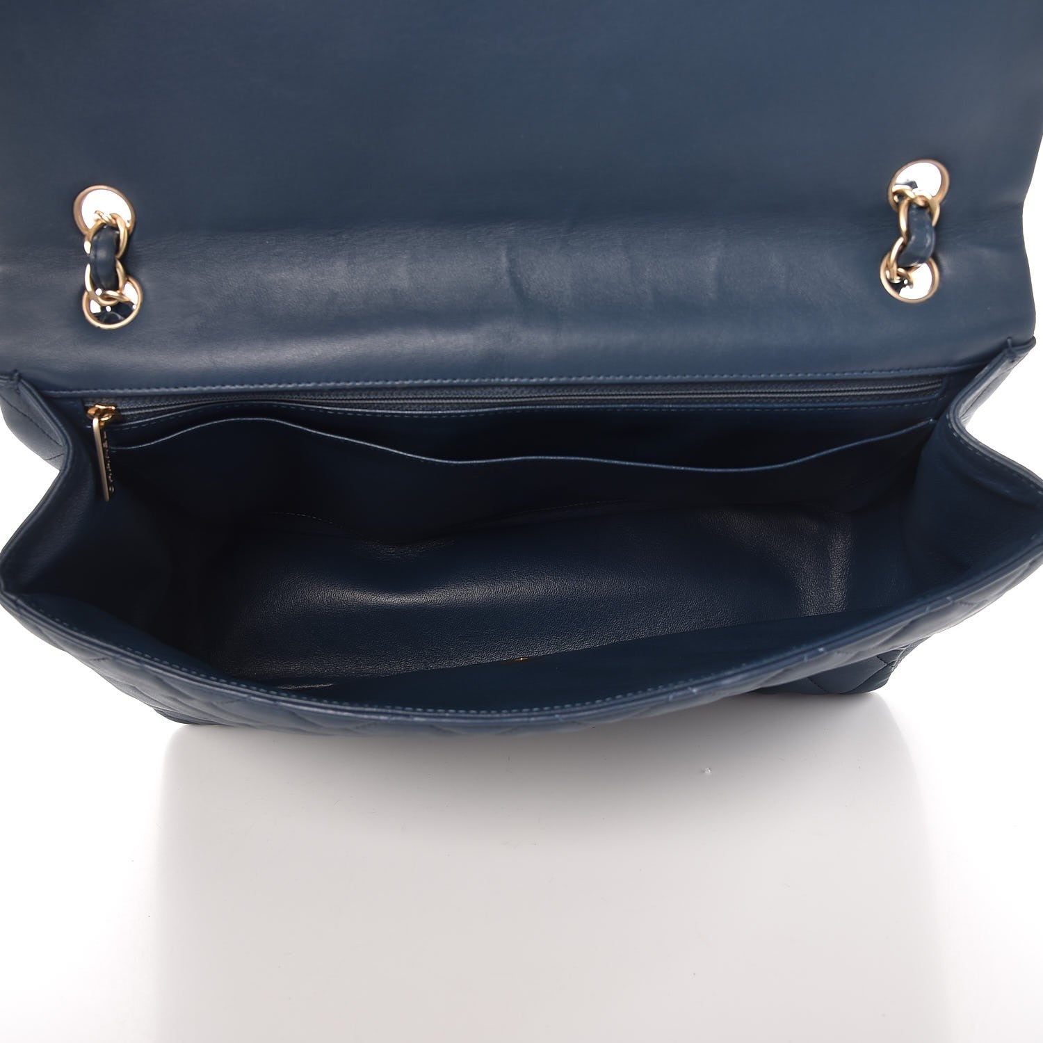 Chanel Lambskin Quilted Maxi Single Flap Blue 6 of 9