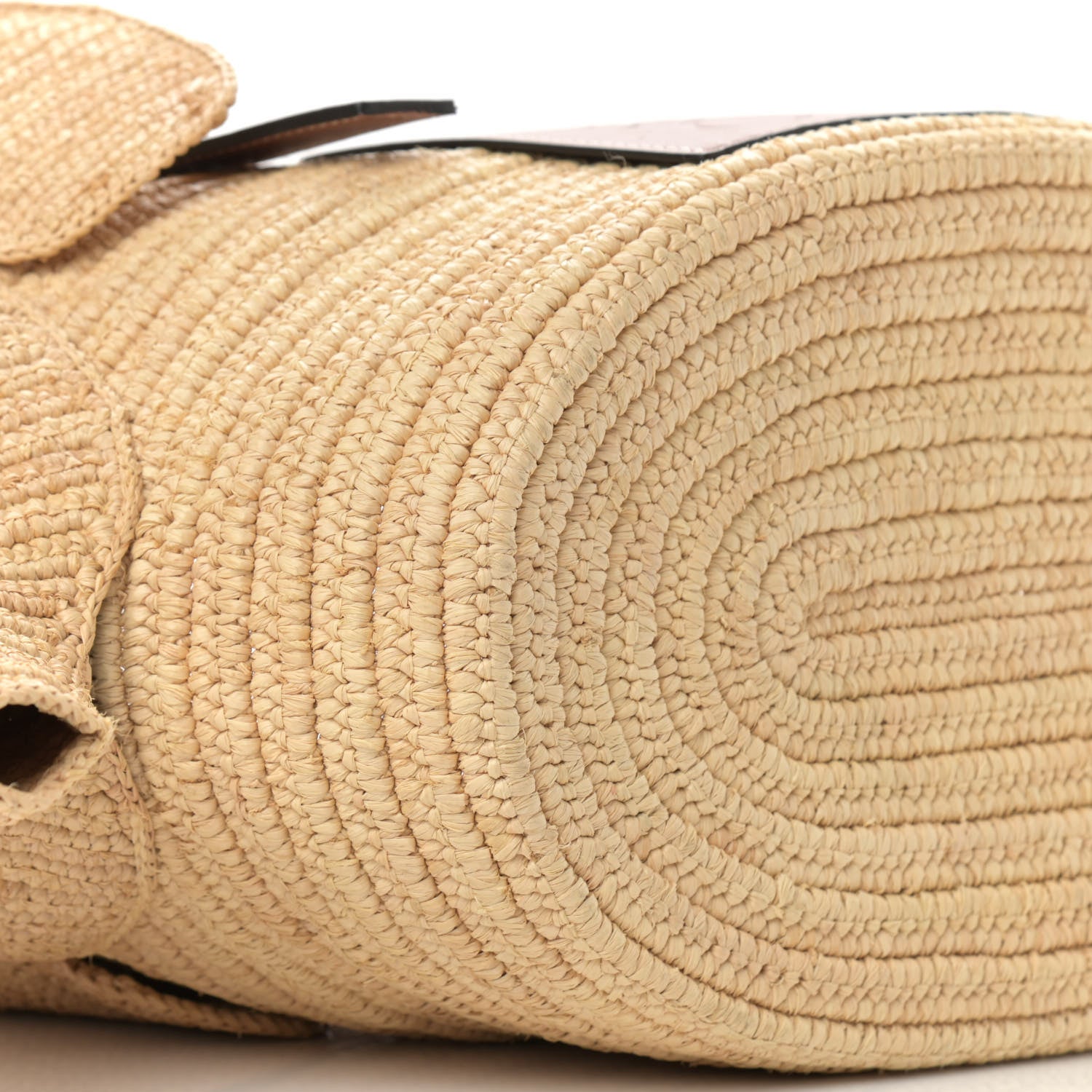 Loewe Raffia Small Elephant Basket Tote Bag Natural Tan 8 of 9