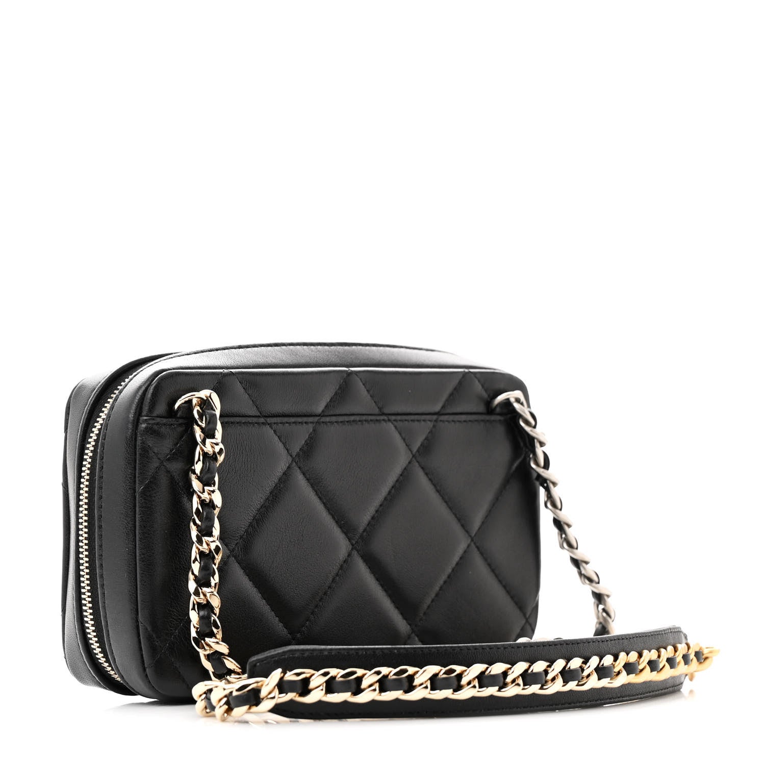 Chanel Goatskin Quilted Chanel 19 Camera Crossbody Case Black 3 of 11