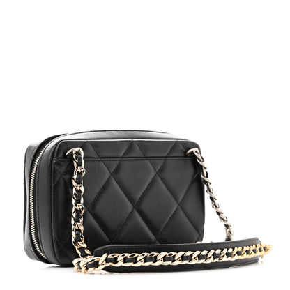Chanel Goatskin Quilted Chanel 19 Camera Crossbody Case Black 3 of 11