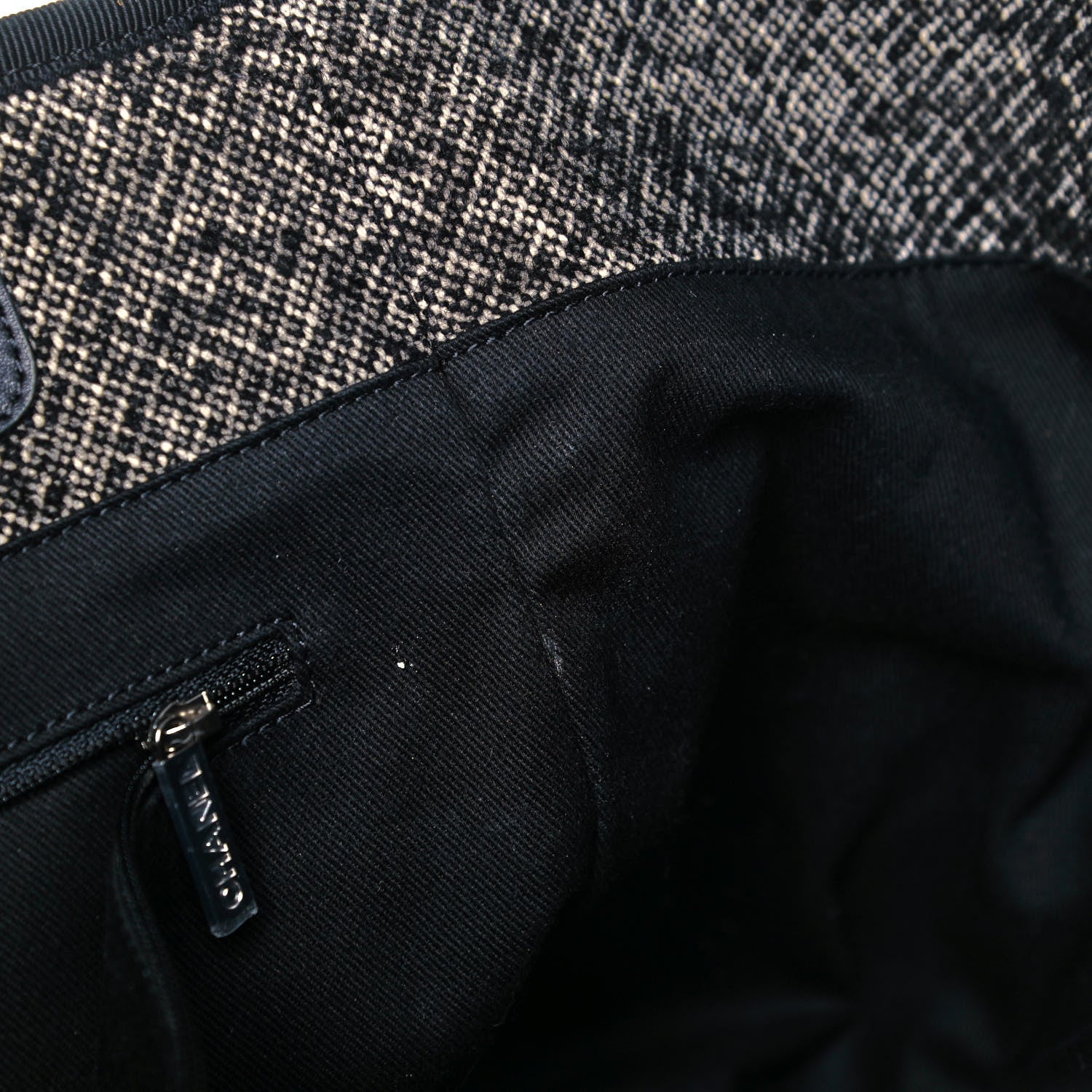 Chanel Mixed Fibers Calfskin Small Deauville Tote Black 8 of 10
