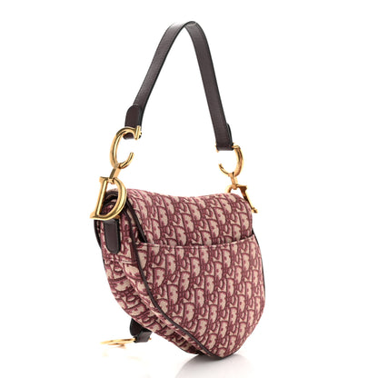 Christian Dior Oblique Saddle Bag Burgundy 3 of 10