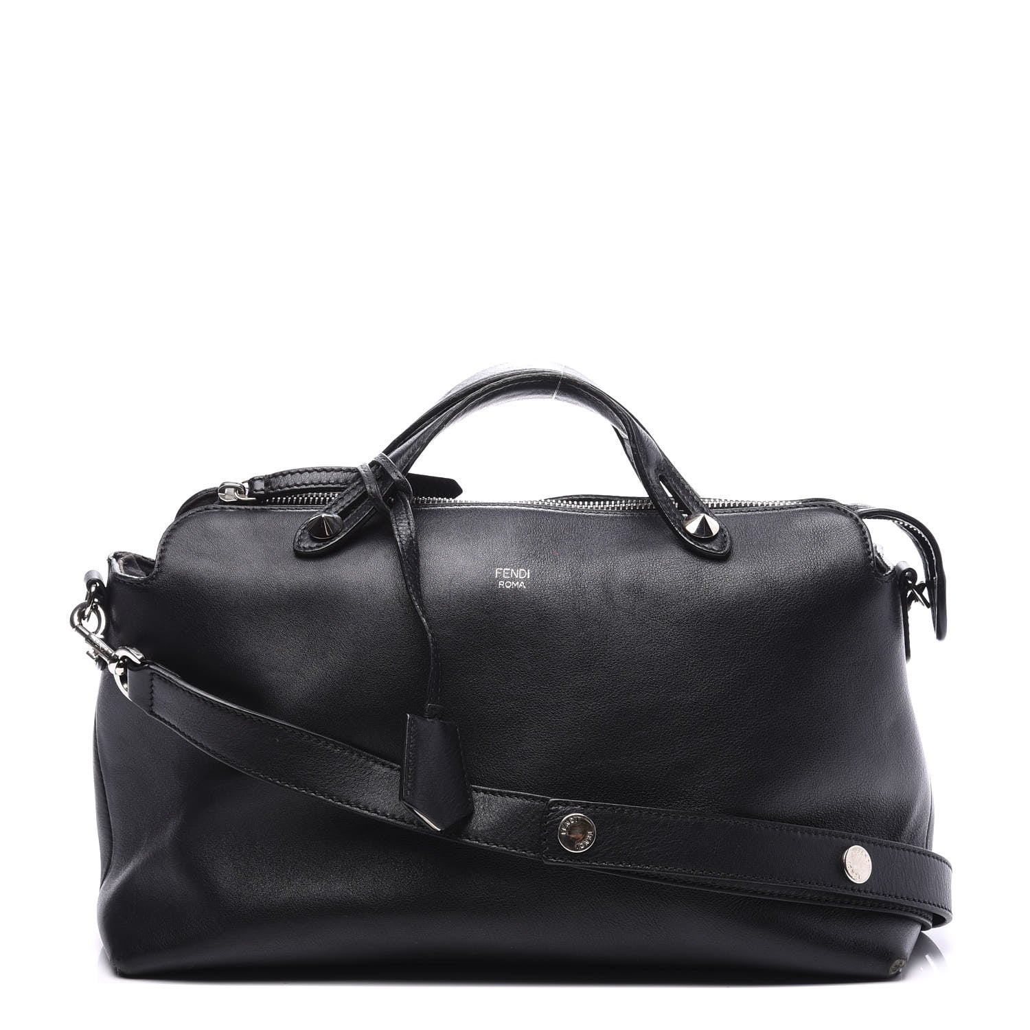 Fendi Vitello Dolce Large By The Way Boston Bag Black 1 of 10