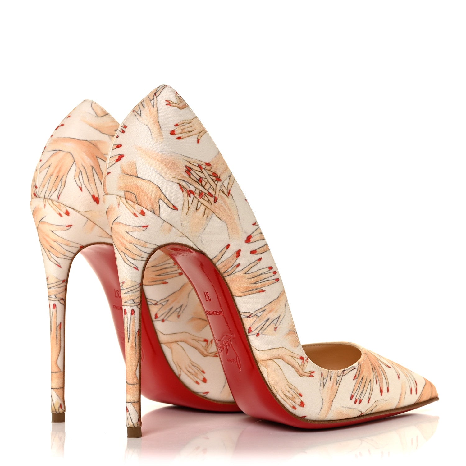 Christian Louboutin Tissu Beauty So Kate 100 Pumps 37 White 4 of 8