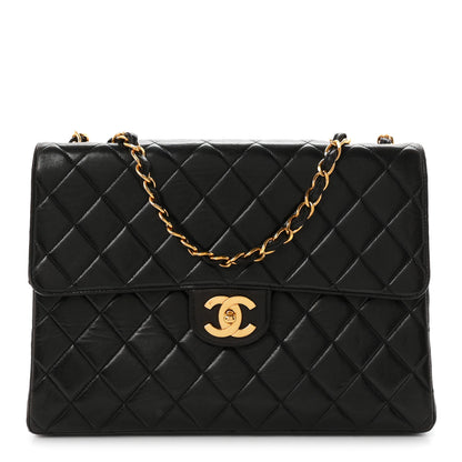 Chanel Lambskin Quilted XL Jumbo Single Flap Black 1 of 13