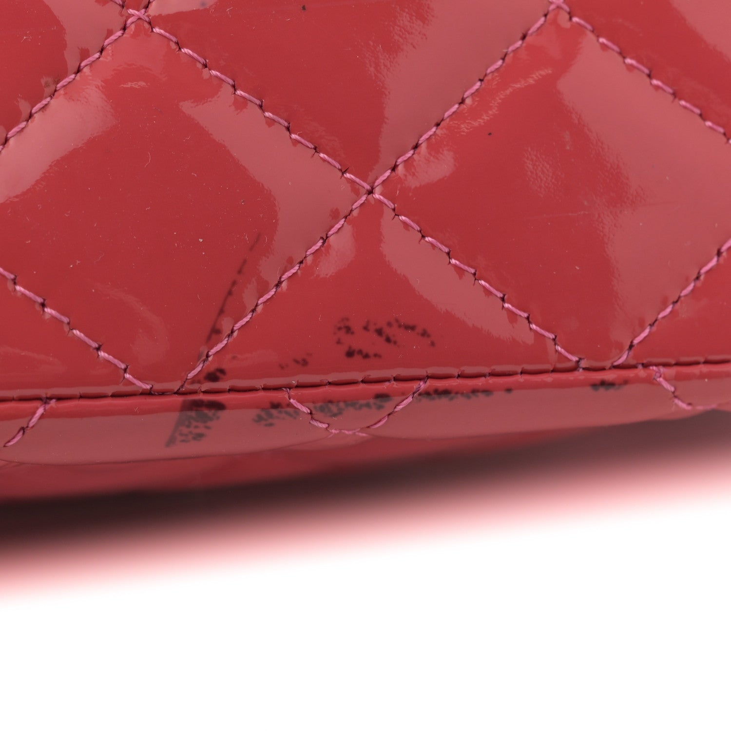 Chanel Patent Quilted Medium Double Flap Pink 11 of 15