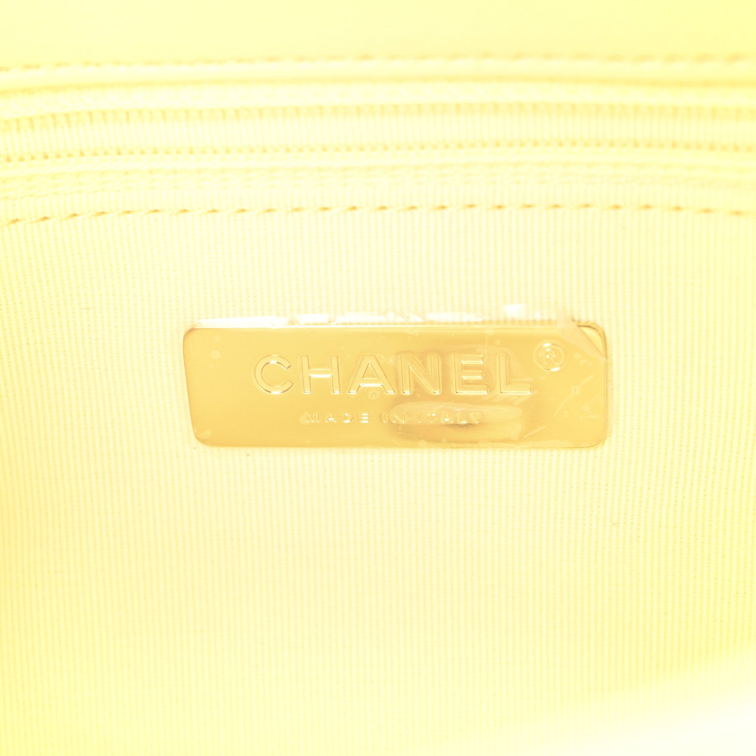 Chanel Lambskin Quilted Medium Chanel 19 Flap Light Yellow 6 of 10