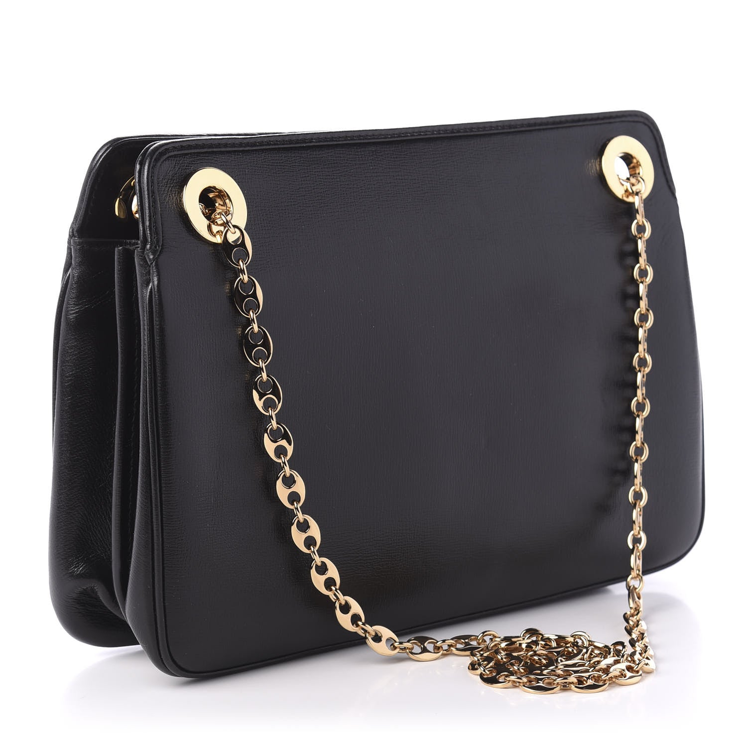 Gucci Azalea Calfskin Small Marina Open Top Chain Shoulder Bag Black 3 of 10