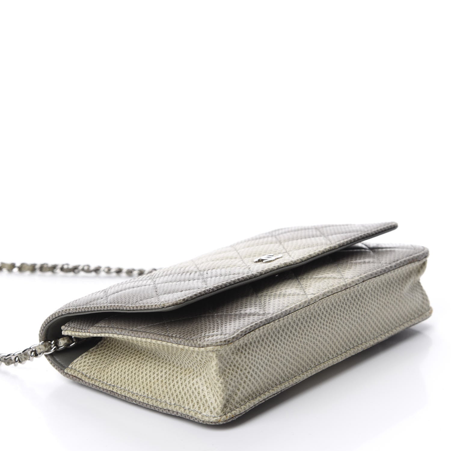 Chanel Lizard Ombre Wallet on Chain WOC Grey 4 of 16