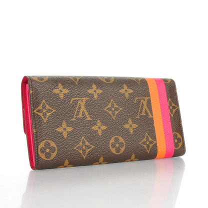 Louis Vuitton Monogram My LV Heritage Sarah Wallet Fuchsia Orange 3 of 7