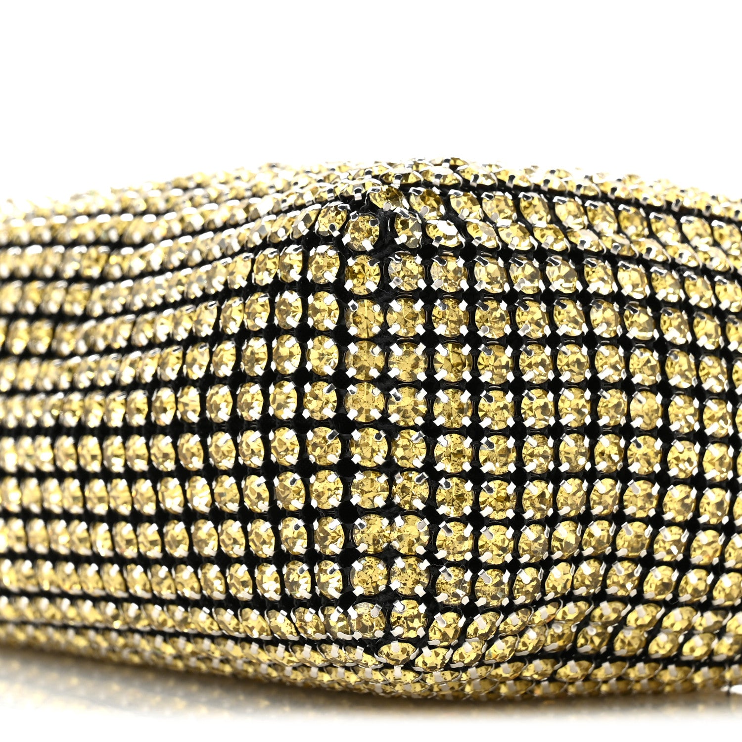 Alexander Wang Mesh Crystal Rhinestone Mini Heiress Pouch Porcelain 10 of 11